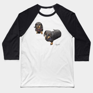 Dachshund Love - Black Version Baseball T-Shirt